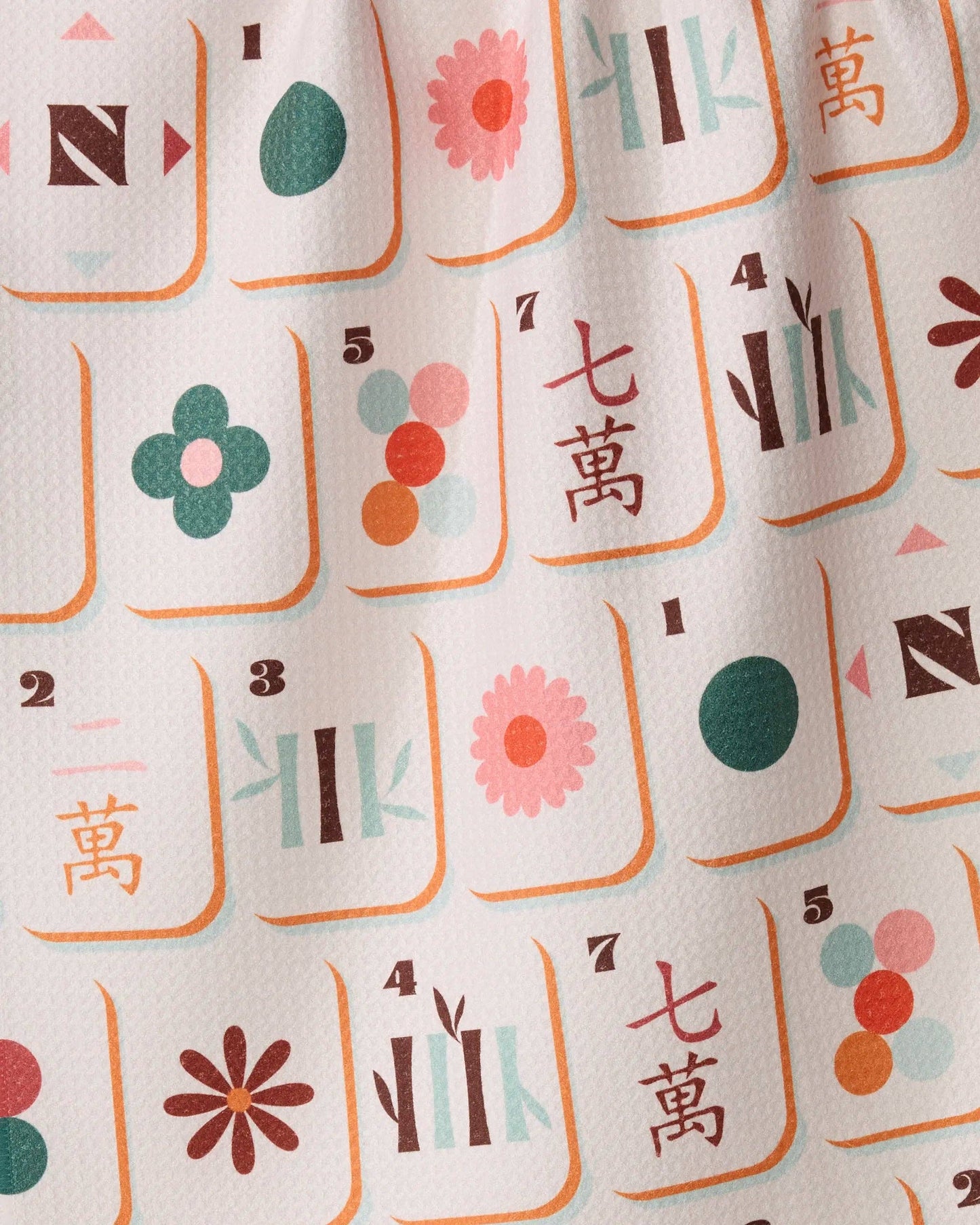 Cypress Tile Toss Geometry Tea Towel