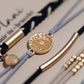 "Inspire" Grey & Black  Hair Tie Bracelets