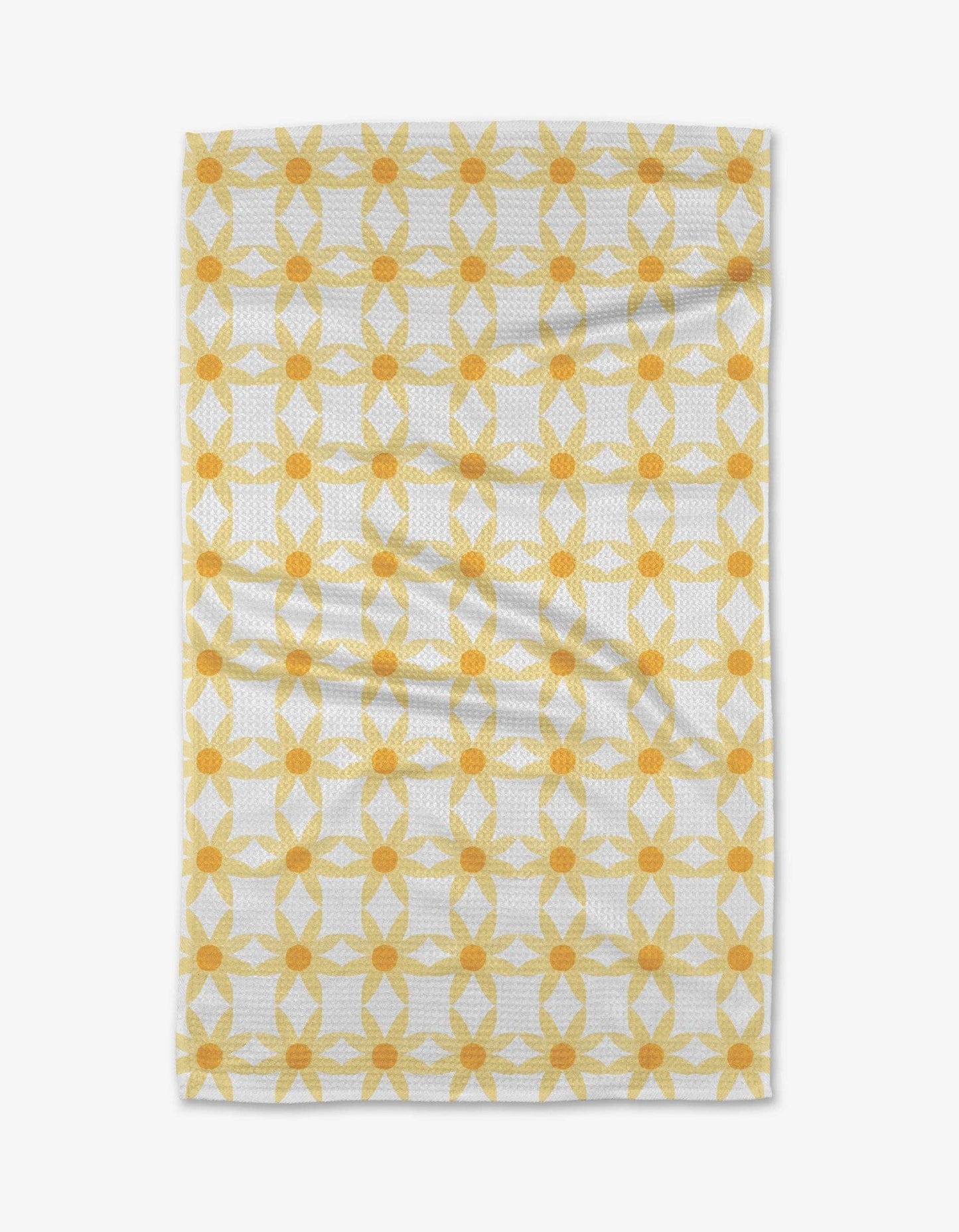 Daisies Geometry Tea Towel