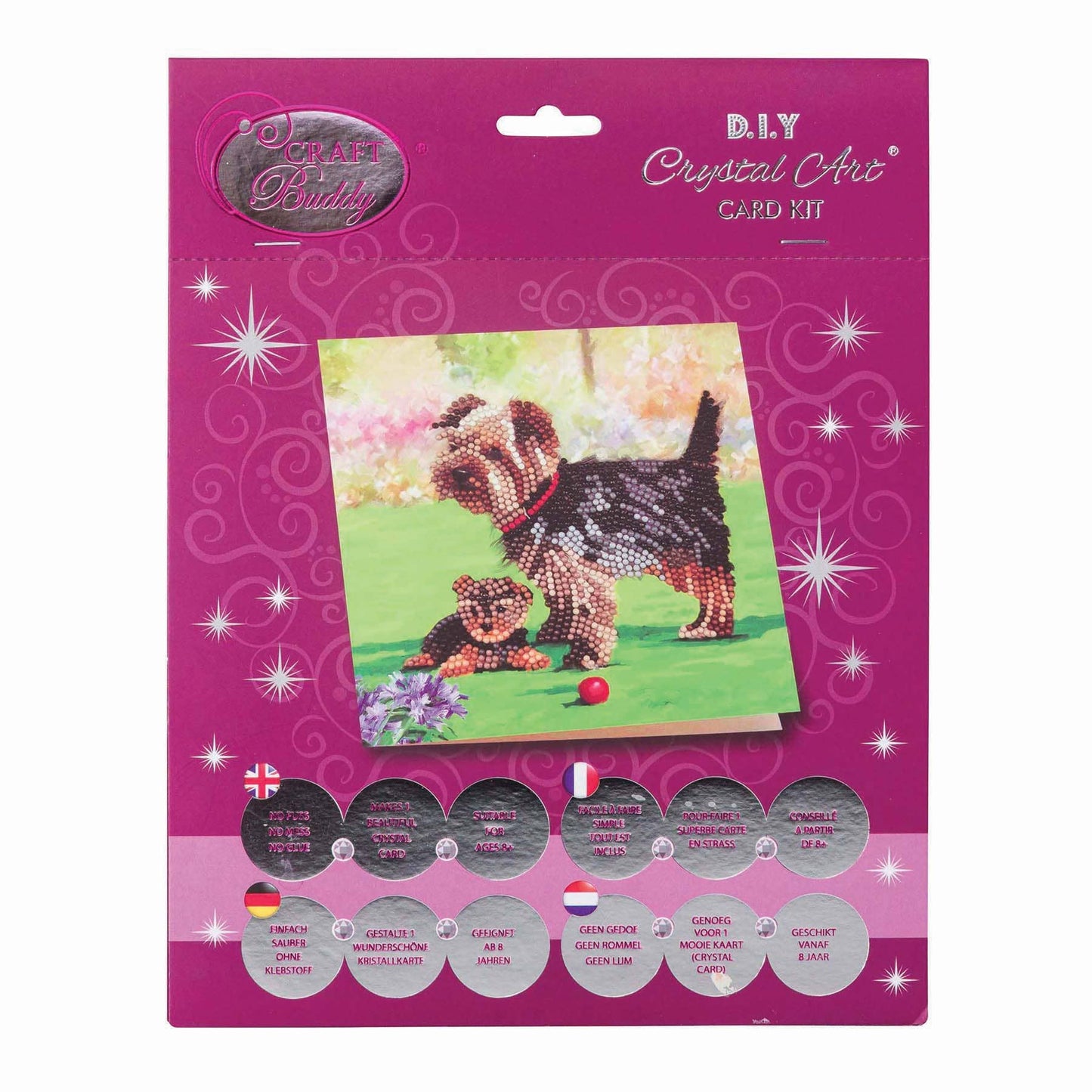 Dogs Crystal Art Card Kit