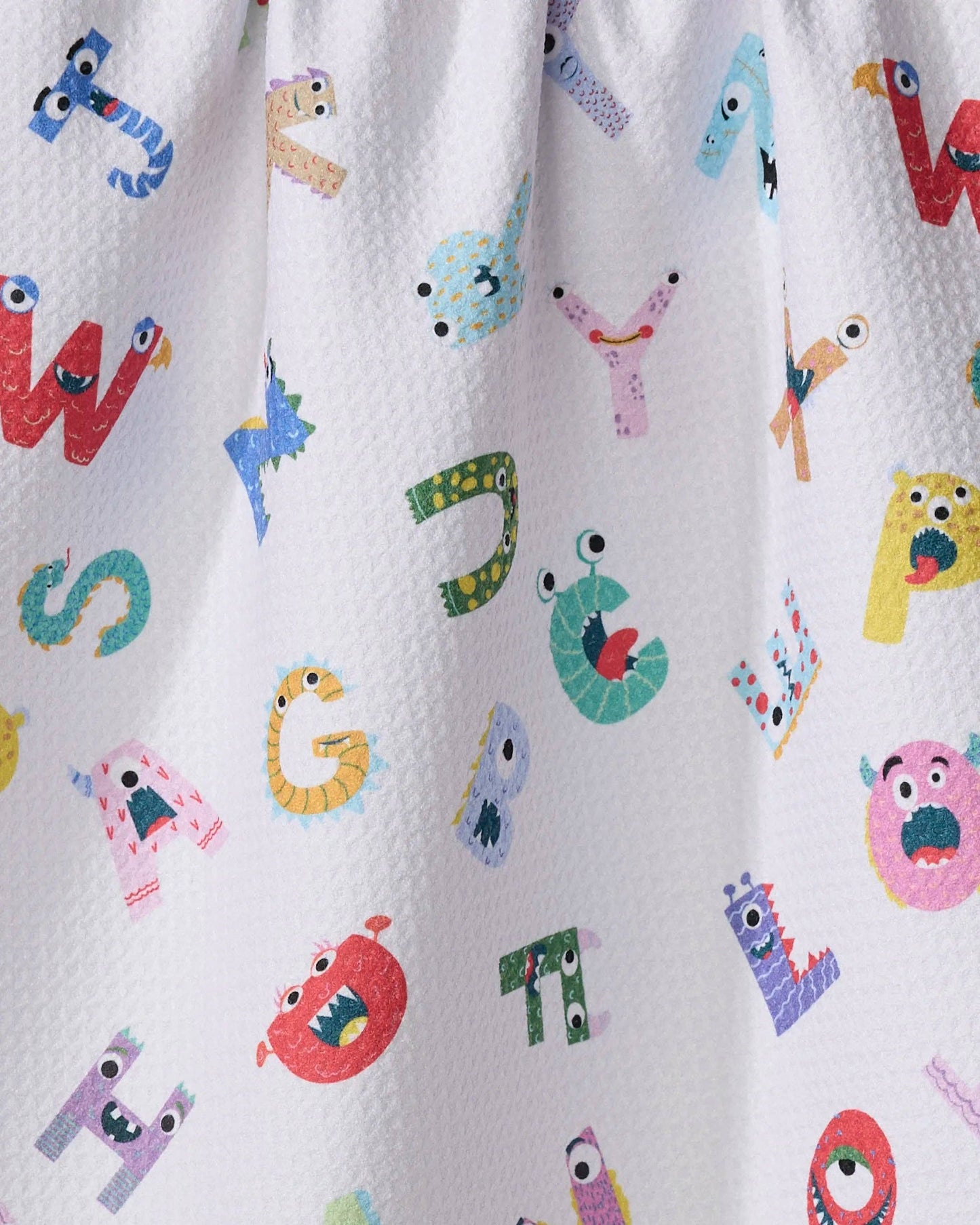 Alphabet Monsters Geometry Tea Towel