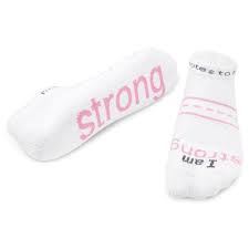 "I am strong" - notes to self socks