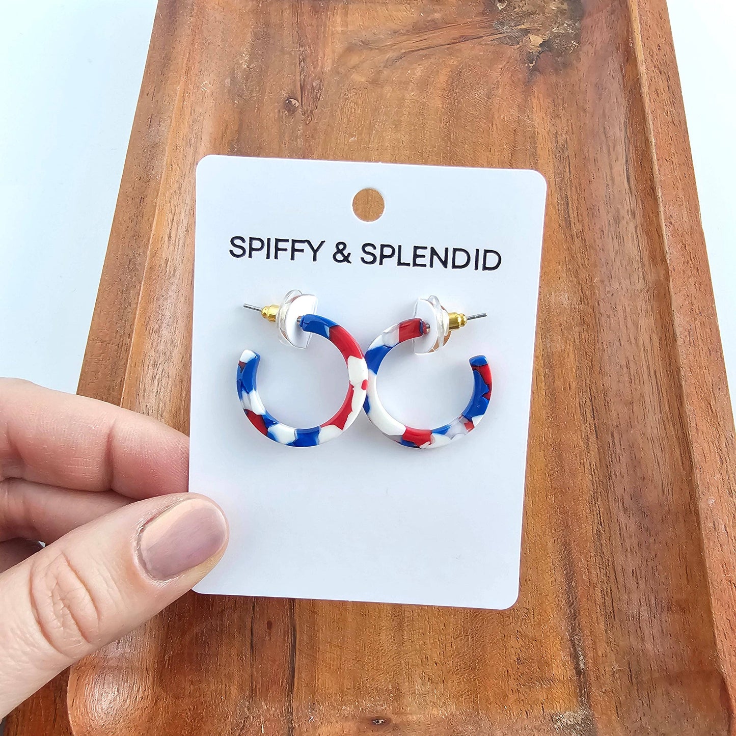 Red, White & Blue Cam Mini Hoops
