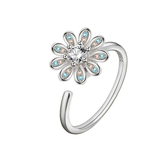 Daisy Anxiety Fidget Spinner Ring