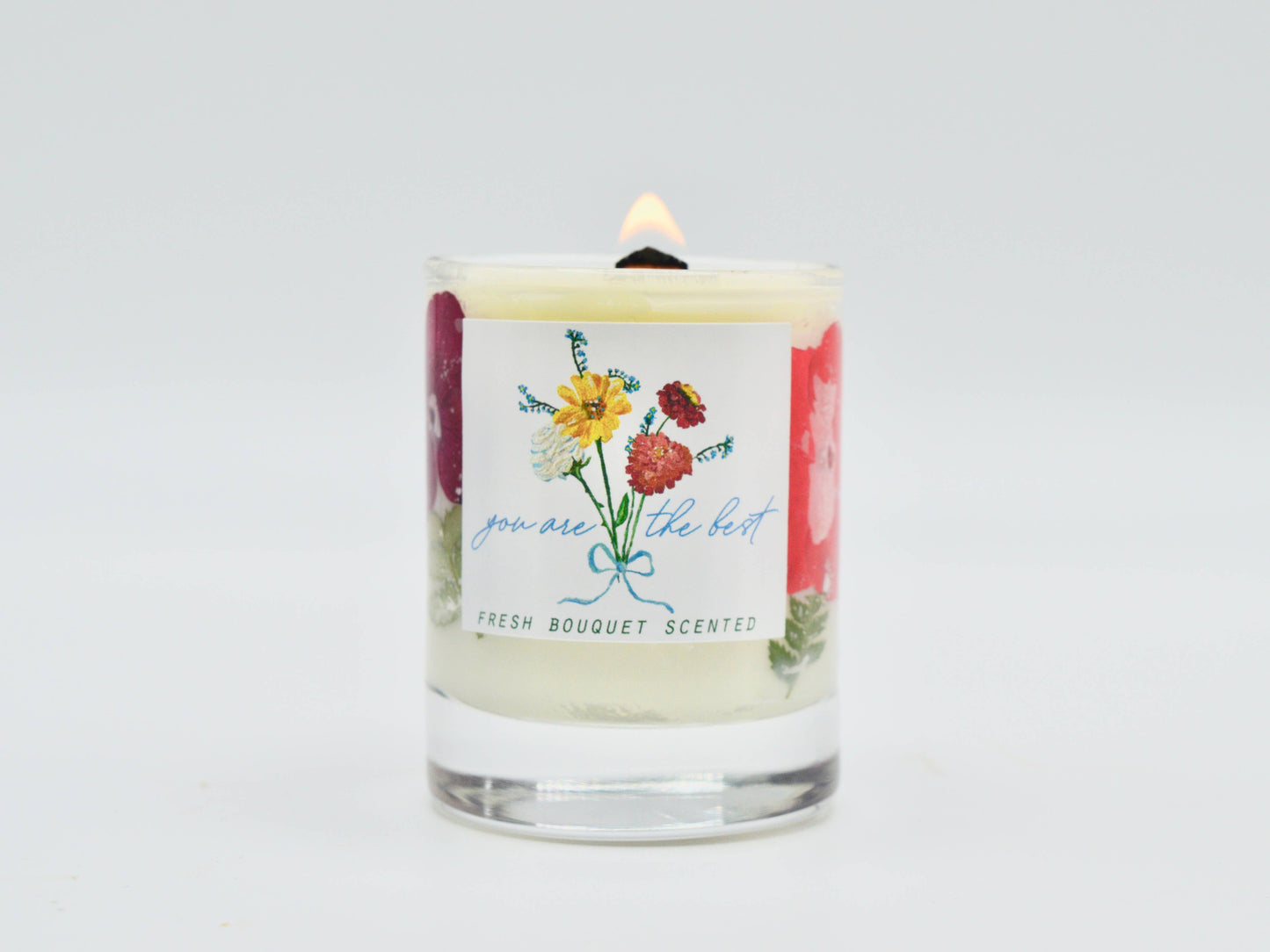 Mini Fresh Bouquet Floral Candle
