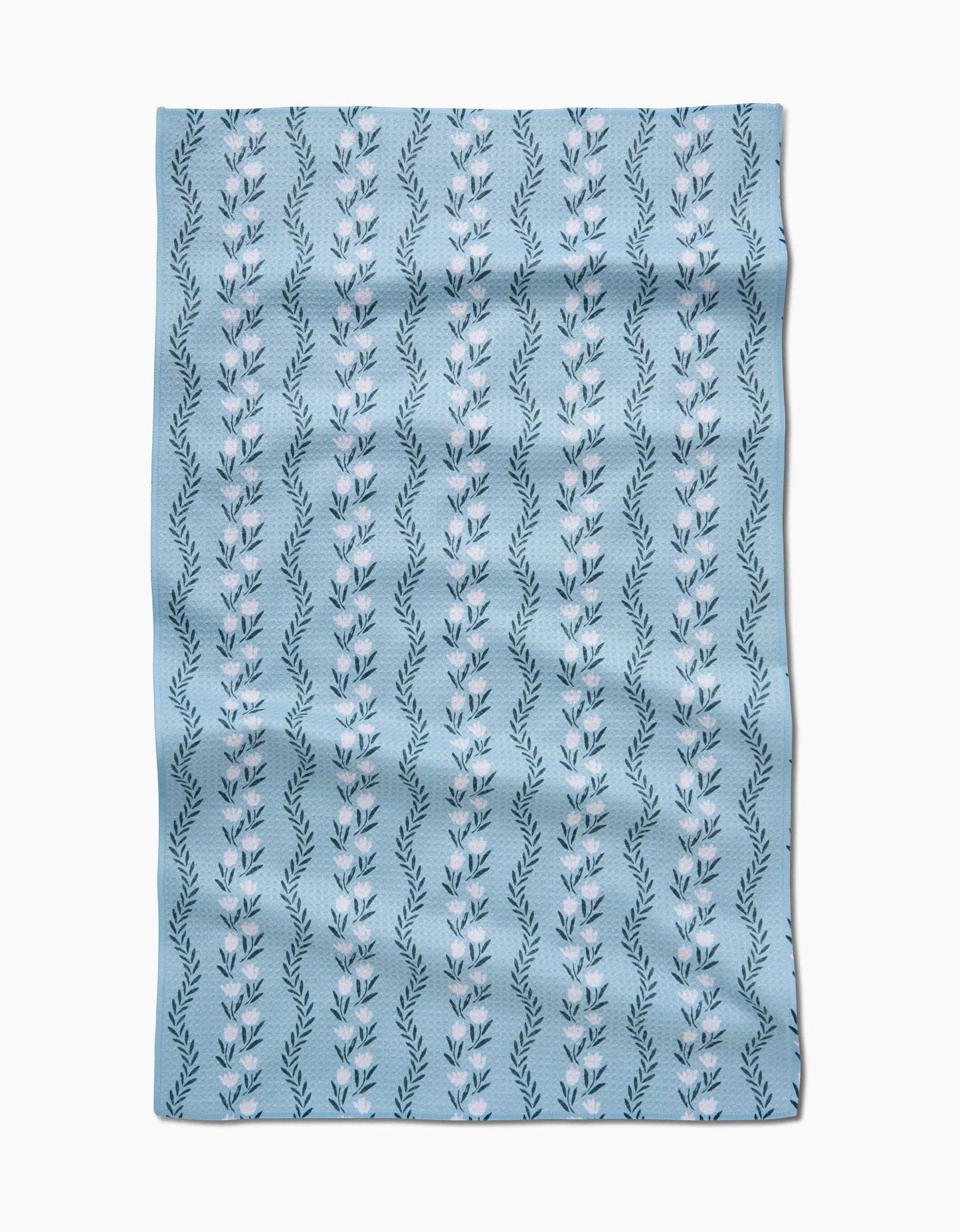 Vintage Floral Stripe Geometry Tea Towel