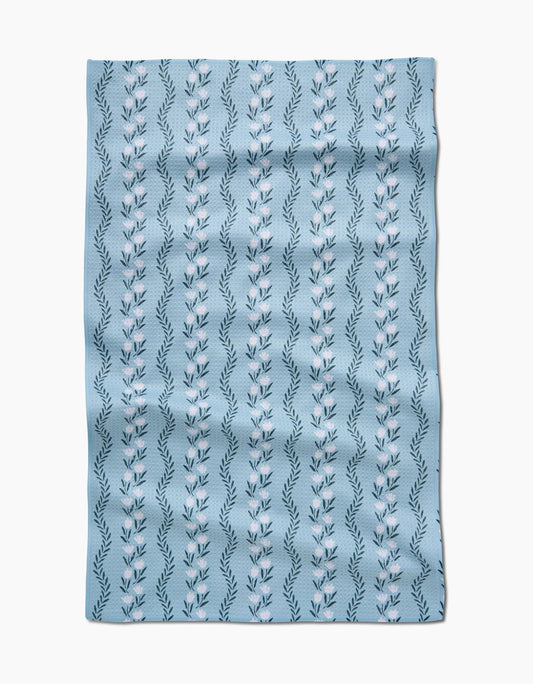 Vintage Floral Stripe Geometry Tea Towel