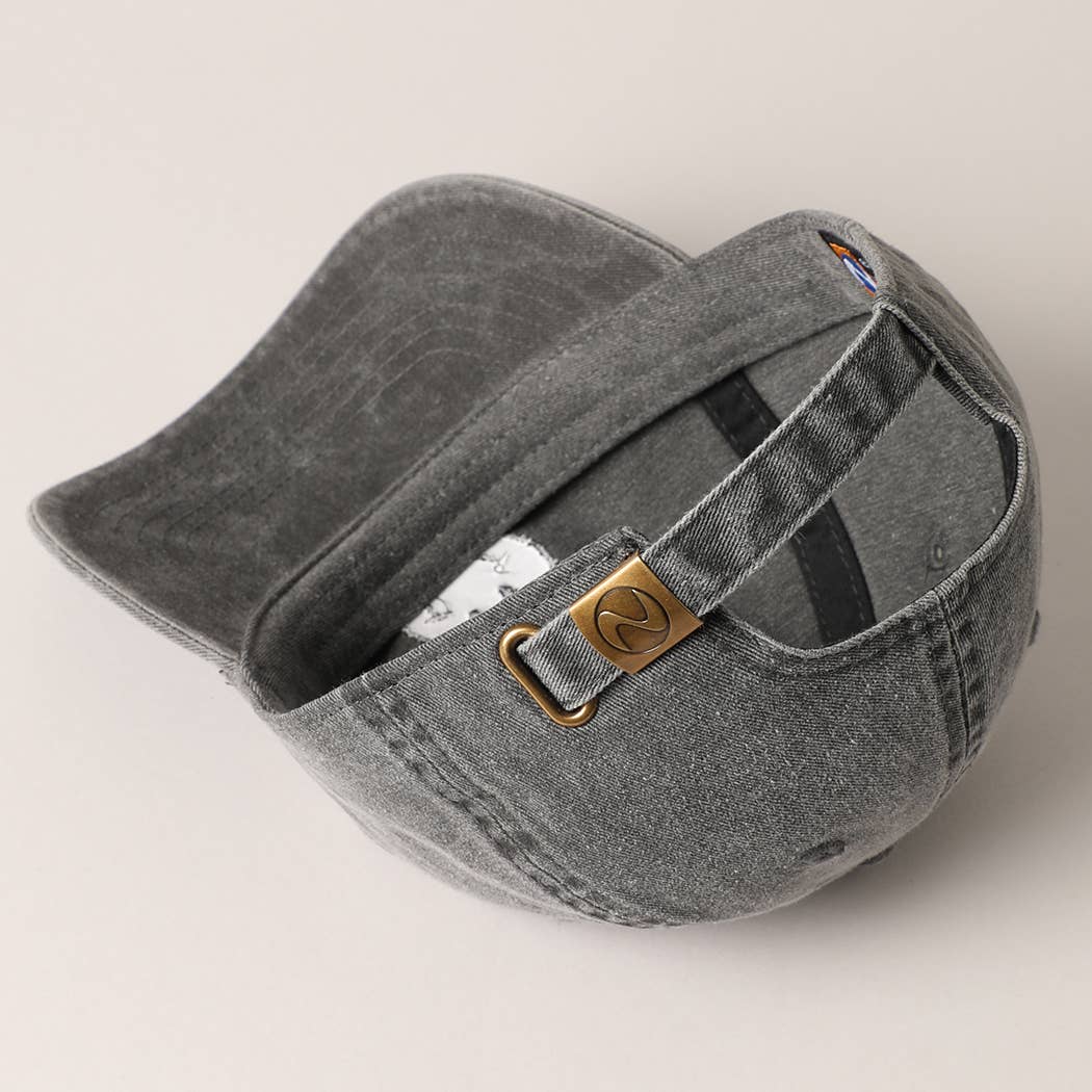 Happy Face Embroidered Cotton Baseball Cap