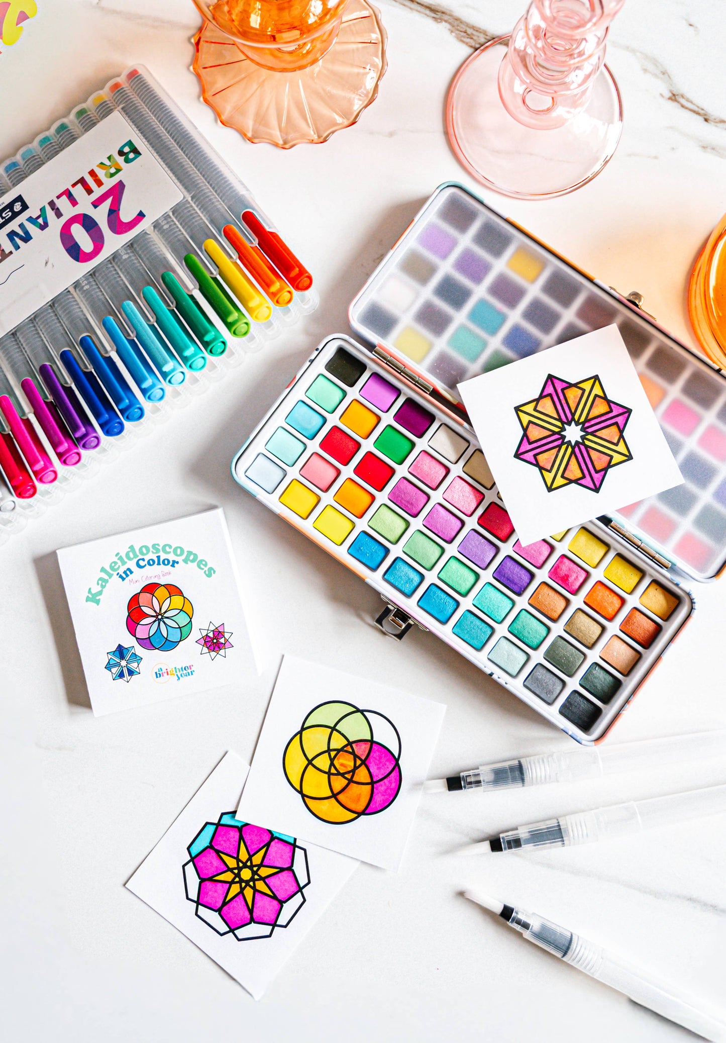 Kaleidoscopes in Color - Mini Coloring Book