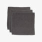 Charcoal Geometry Waffle Washcloth Set