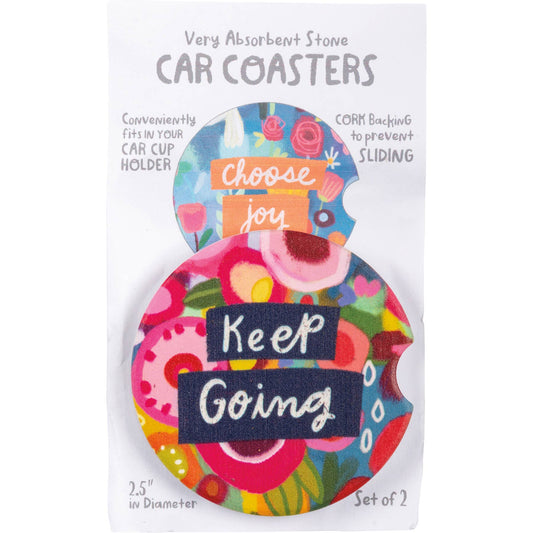 Keep Going - Car Coasters