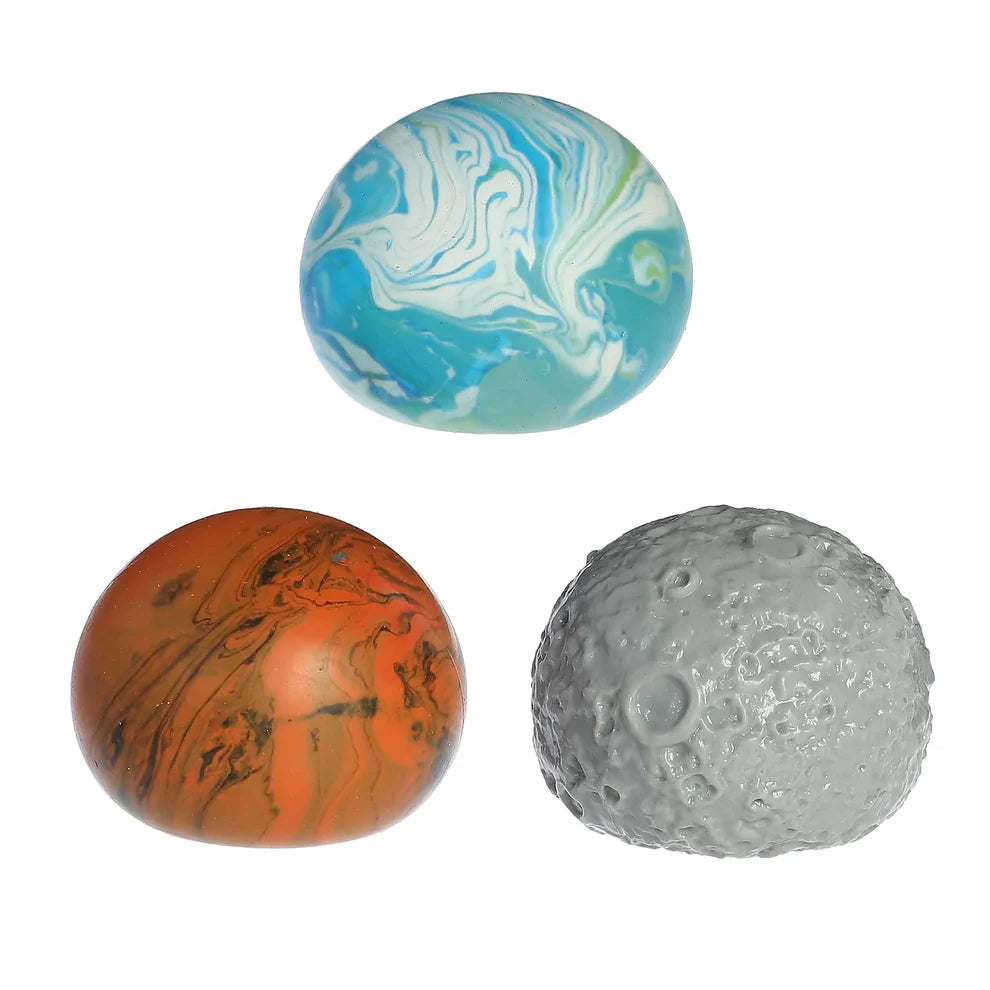 Earth Moon & Mars Squishy Balls