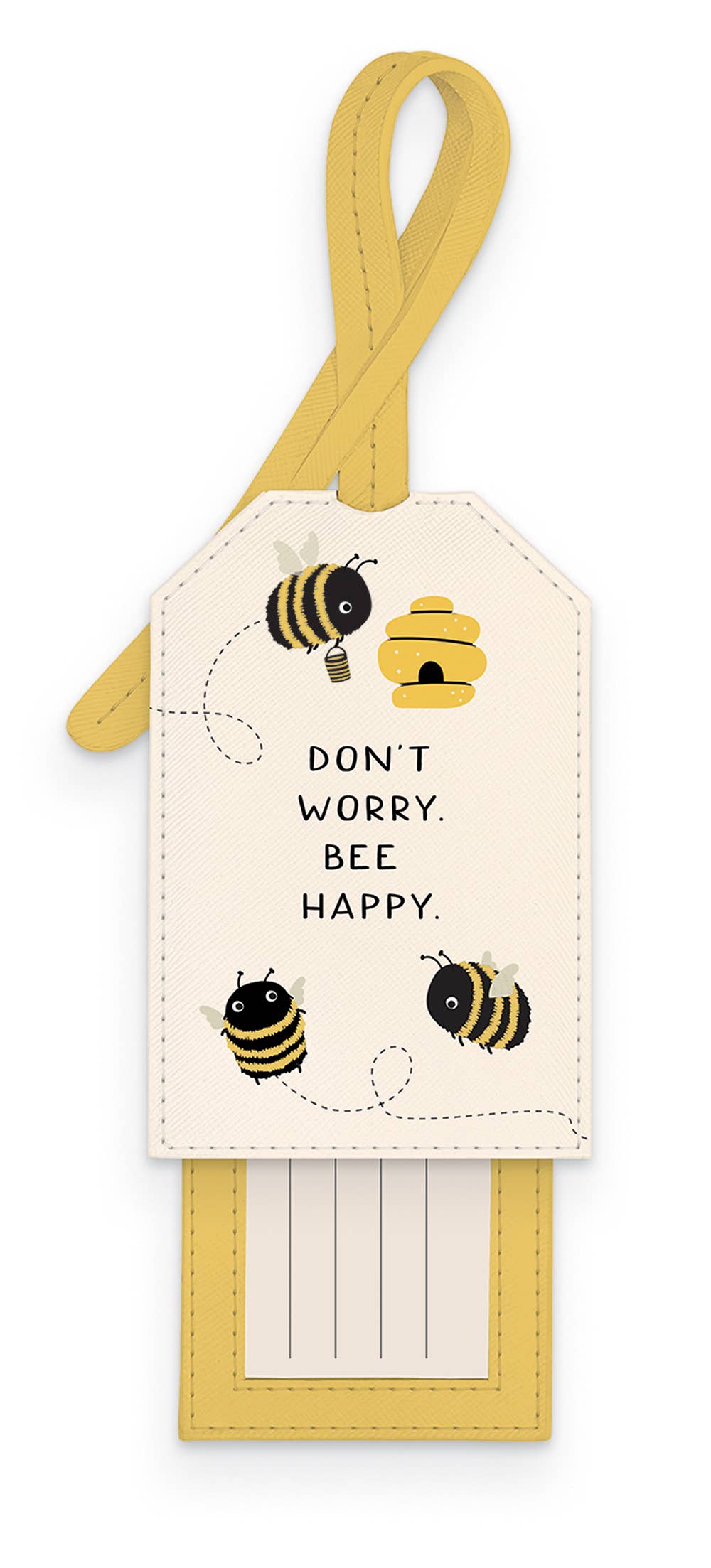 Don't Worry Bee Happy Slide-Out Luggage Tag