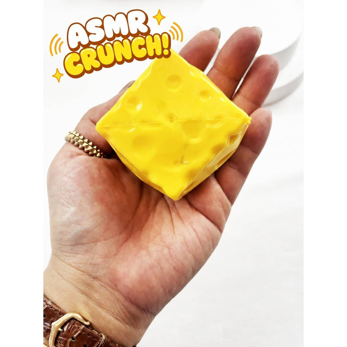 Crunchy and Scented Cheese Cube Squishy