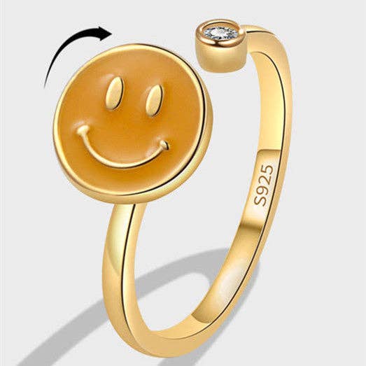 Smiley Fidget Spinner Ring