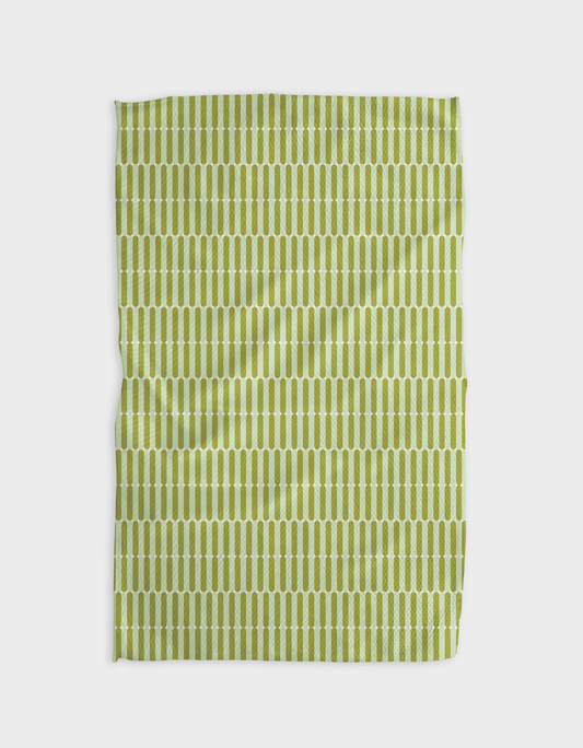 Rideaux Vert Geometry Tea Towel