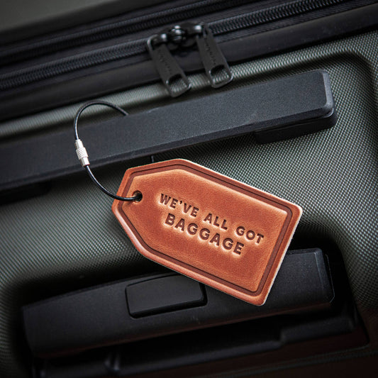 We've All Got Baggage Leather Luggage Tag