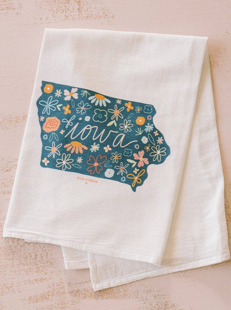 Iowa | Flour Sack Kitchen Towel