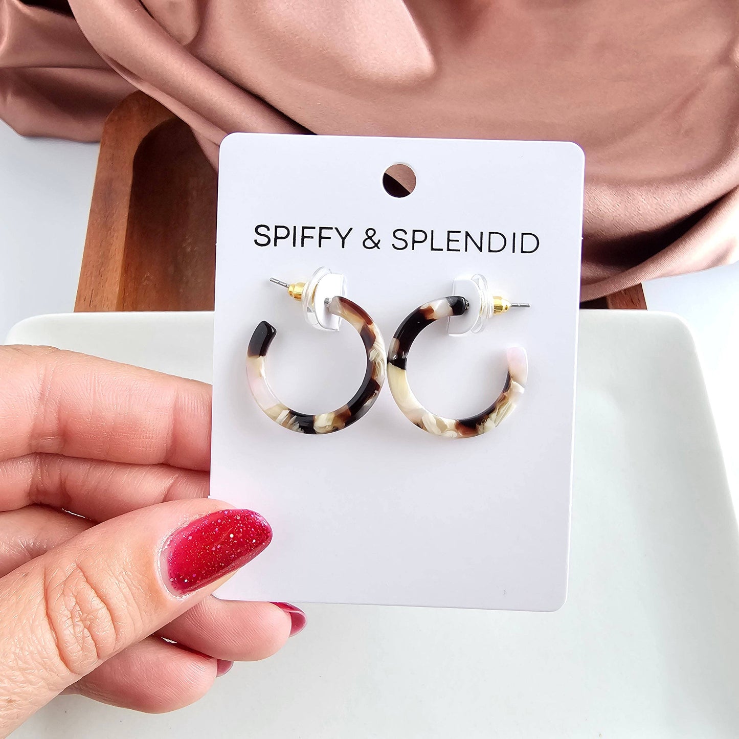 Cam Mini Hoops -  Chai Tea