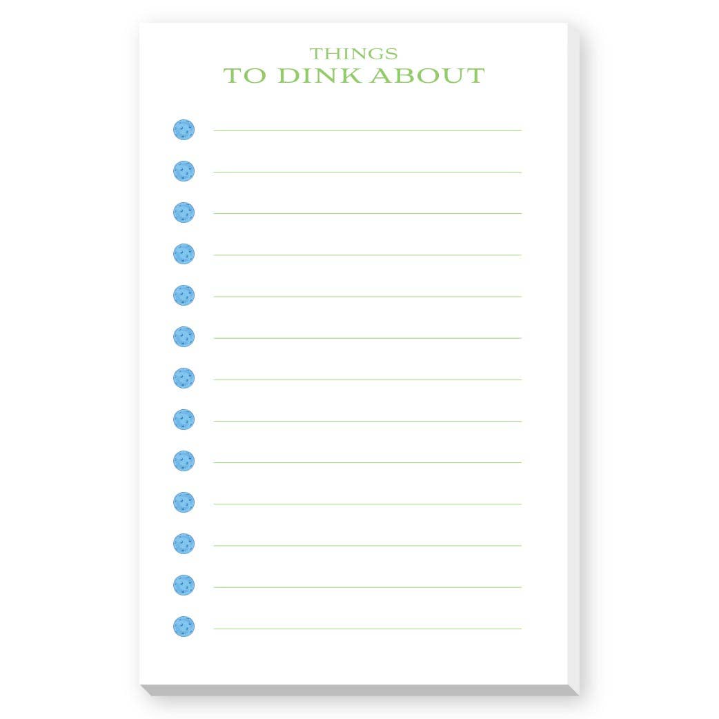 Things to Dink About Pickleball Notepad