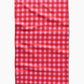 Cherry Gingham Geometry Tea Towel