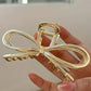 Gold Bowknot Shape Claw Clip