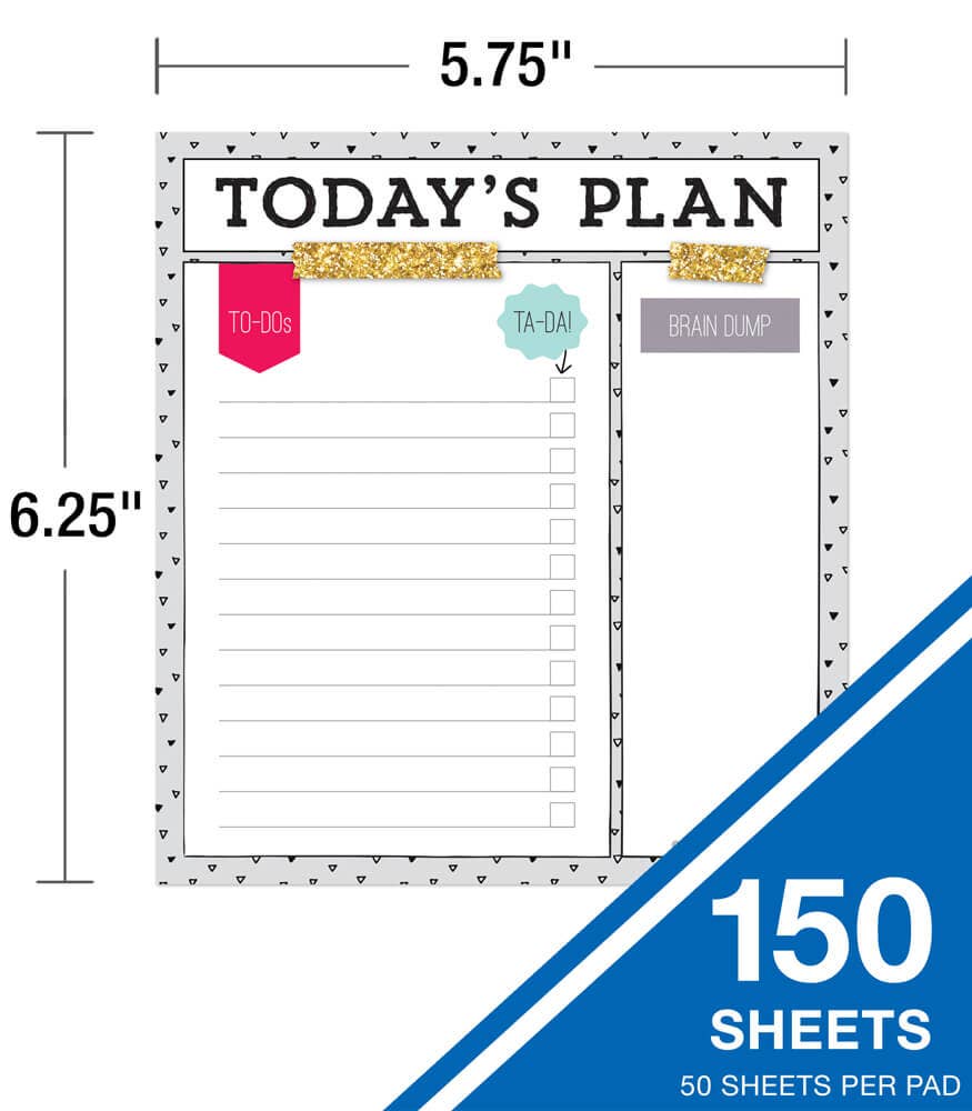 Today's Plan Notepad - Value Pack