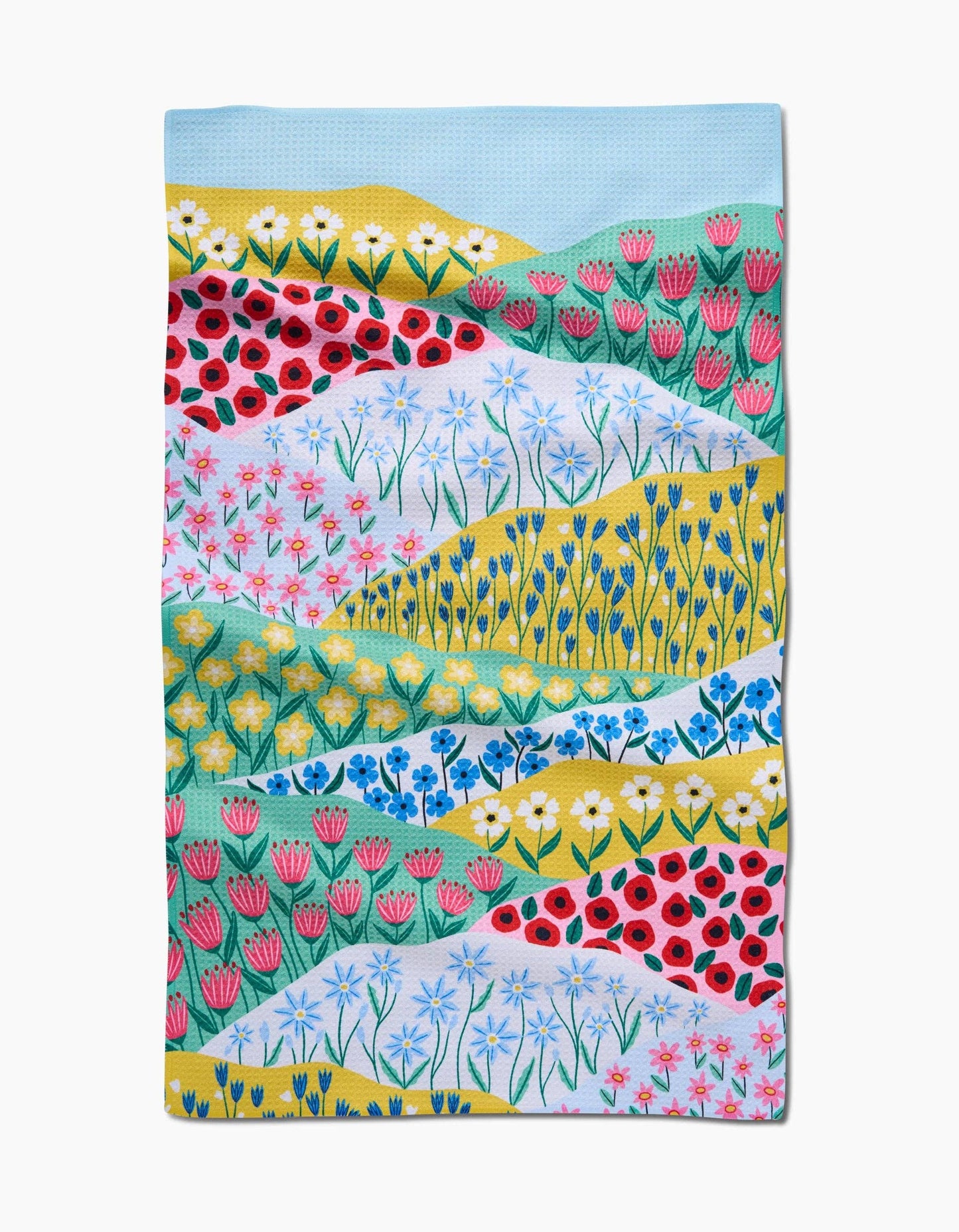 Spring Fields Geometry Tea Towel