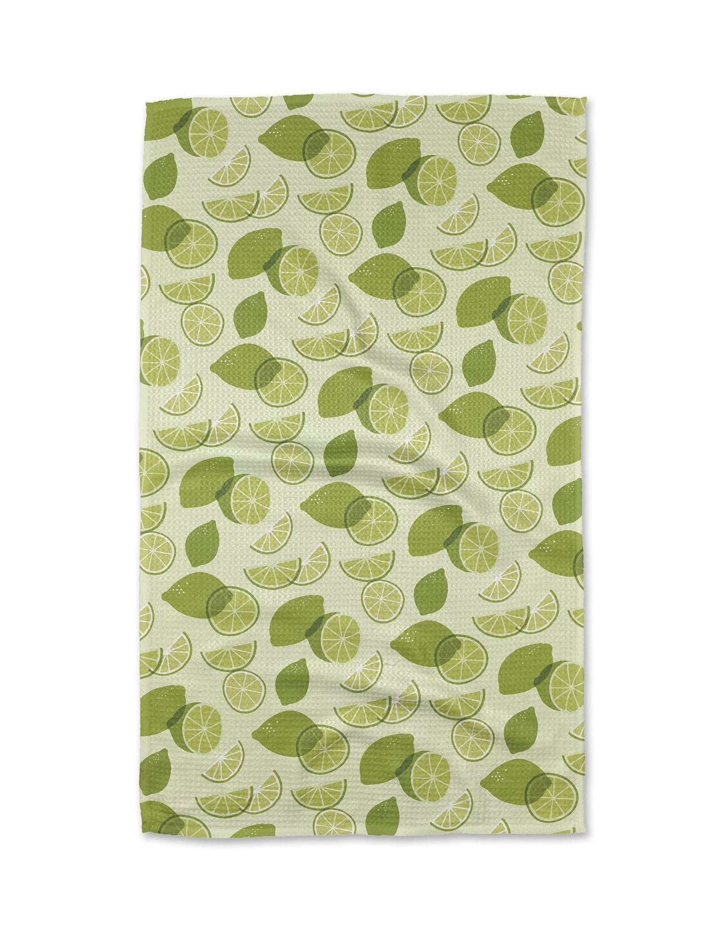 Limes Geometry Tea Towel