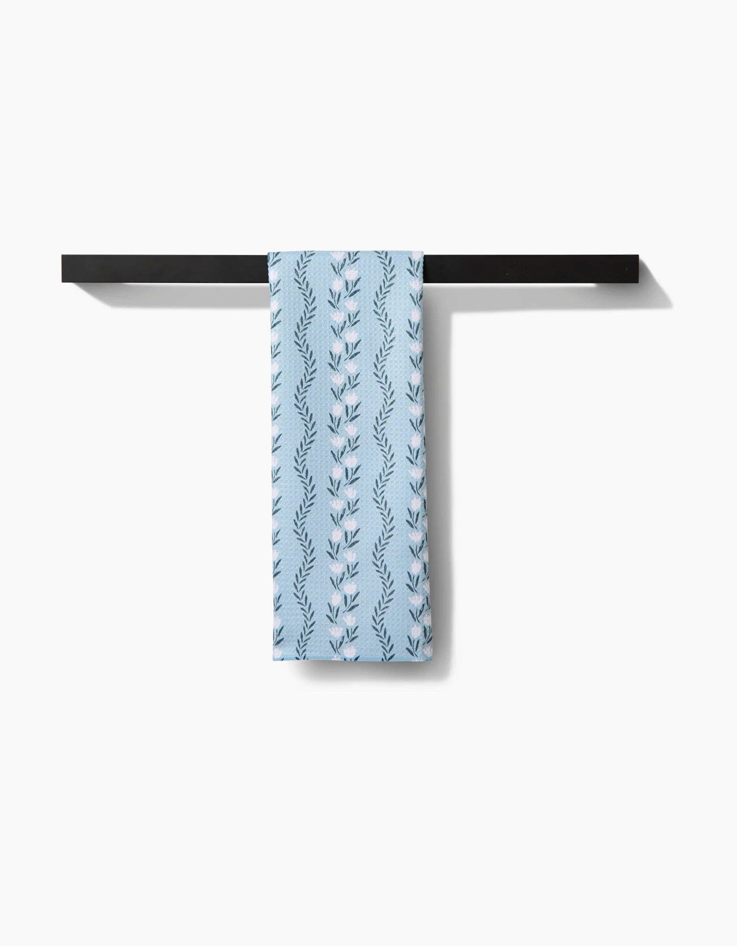 Vintage Floral Stripe Geometry Tea Towel