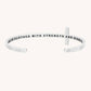 Inspirational Cross Cuff Bracelet