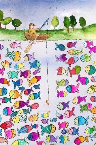 Gone Fishing Mini Jigsaw Puzzle