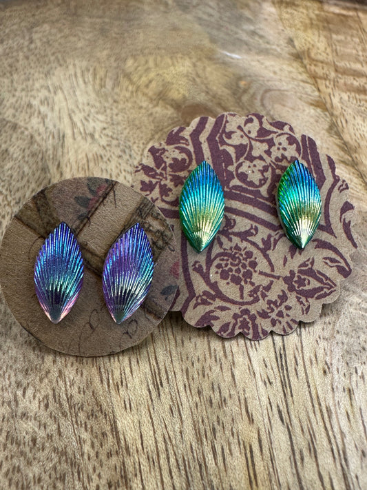 KEMoni Designs Feather Stud Earrings