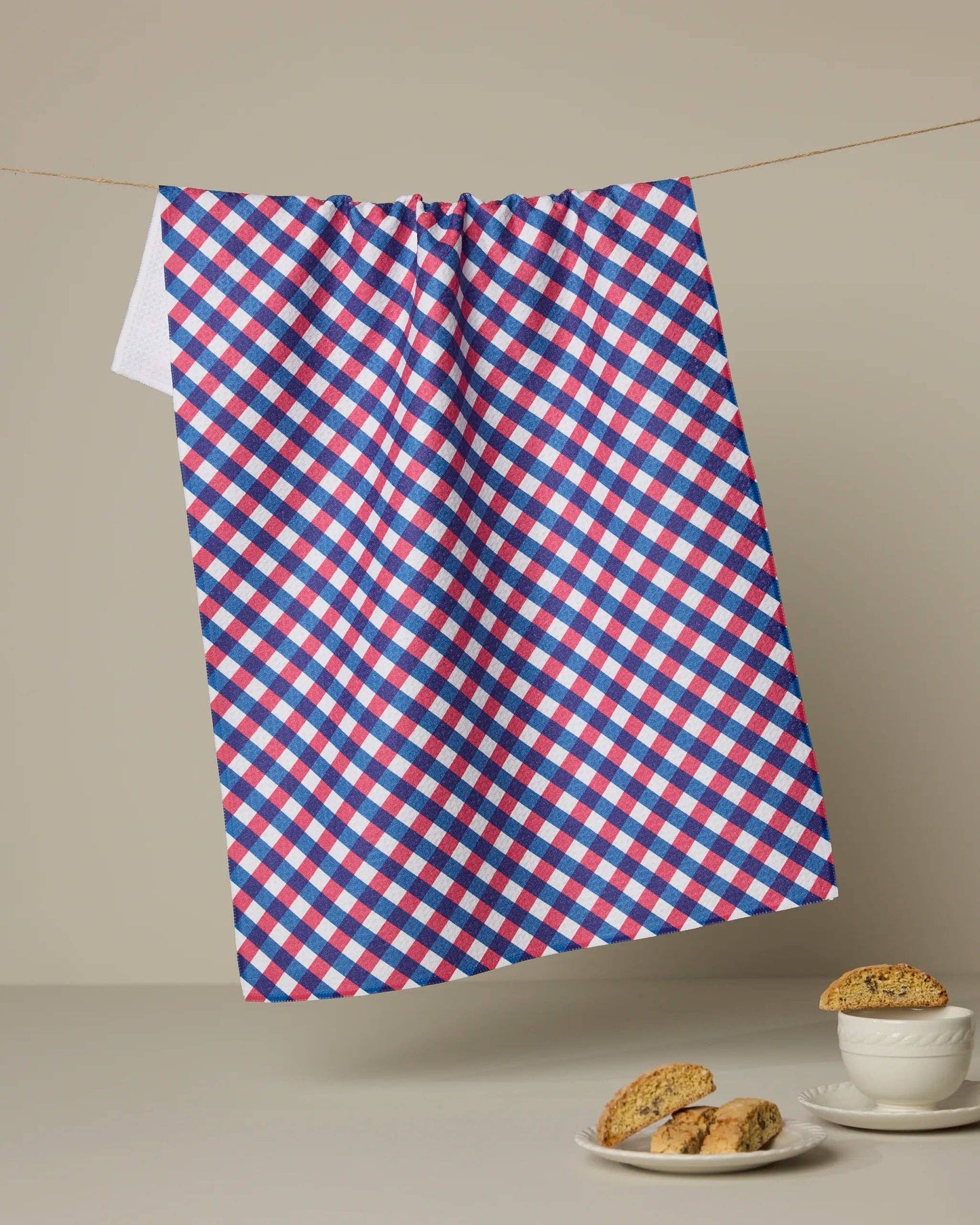 Heritage Check Geometry Tea Towel