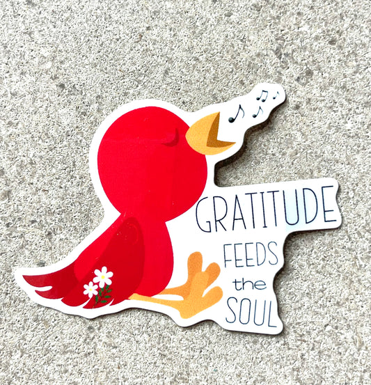 Gratitude Feeds the Soul Sticker