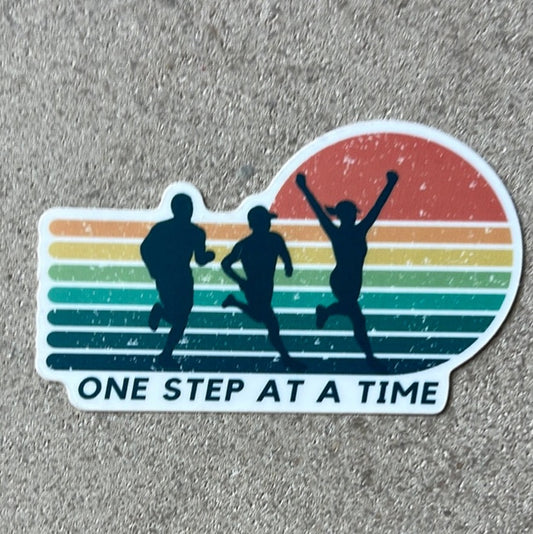 "One step at a time" sticker