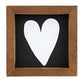 White heart - mini wood sign