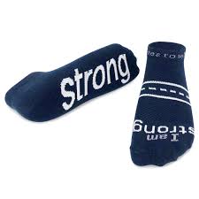 "I am strong" - notes to self socks