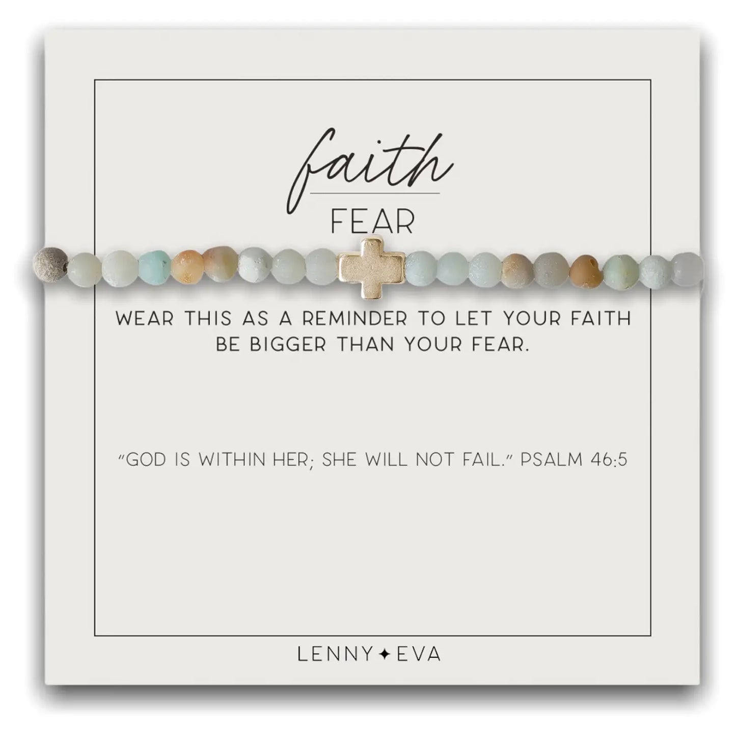 Faith over Fear Gemstone Bracelet
