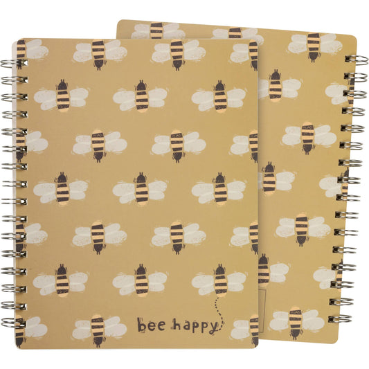 Bee Happy Spiral Notebook