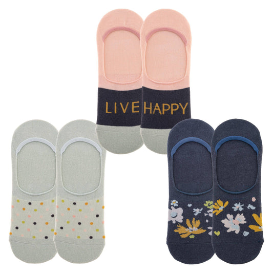 Live Happy-No Show Socks