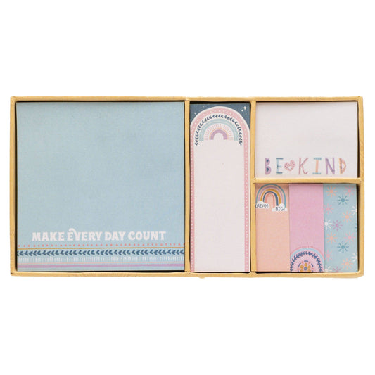 Boxed Sticky Note Set Rainbow