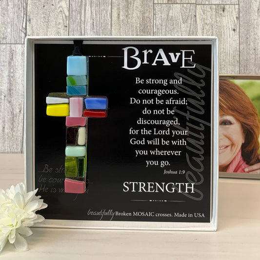 Brave Inspirational Gift Cross