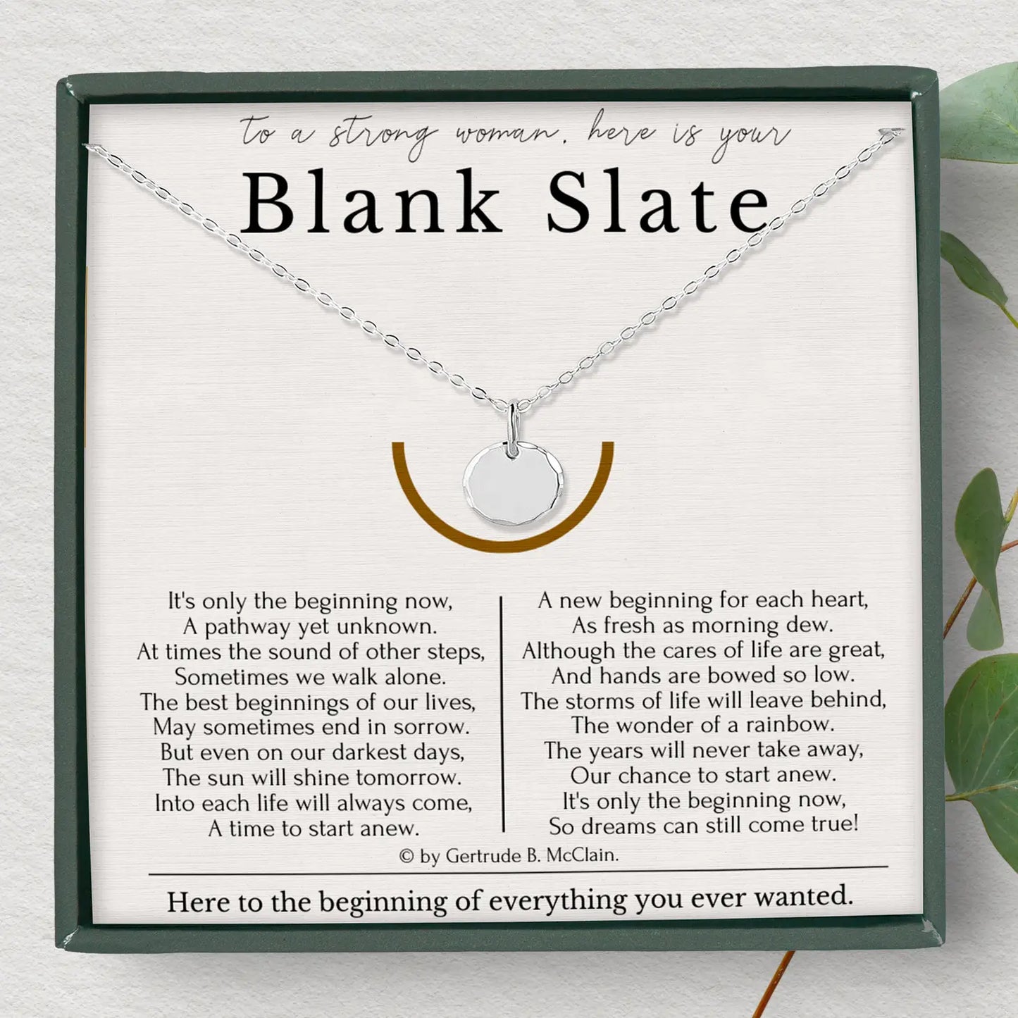 Blank Slate-Necklace for New Beginnings