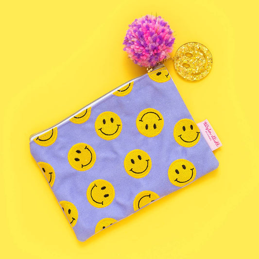 Medium Smiley Zippered Pouch