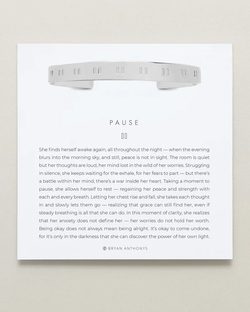 Pause Engraved Cuff