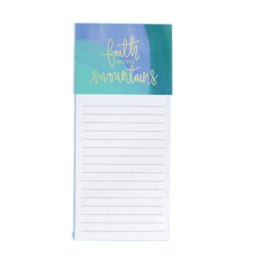Magnetic Notepad Faith Moves Mountains