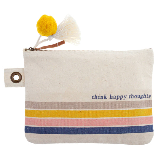 Think Happy Thoughts-Canvas Carry All