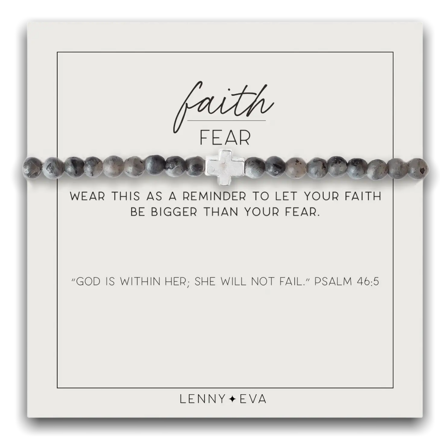 Faith over Fear Gemstone Bracelet