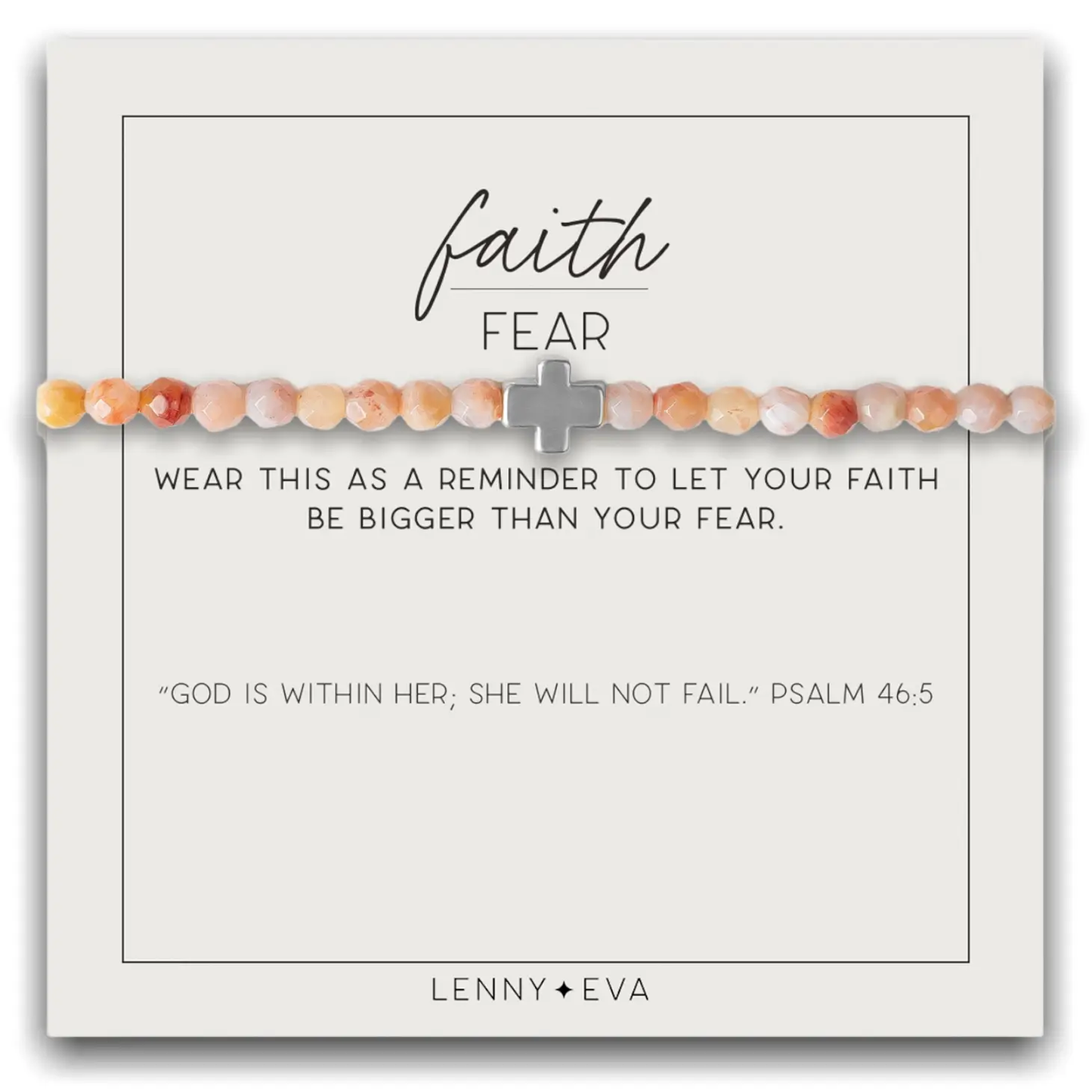 Faith over Fear Gemstone Bracelet